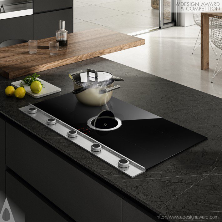 Fabrizio Crisà Extractor Induction Hob With Knobs