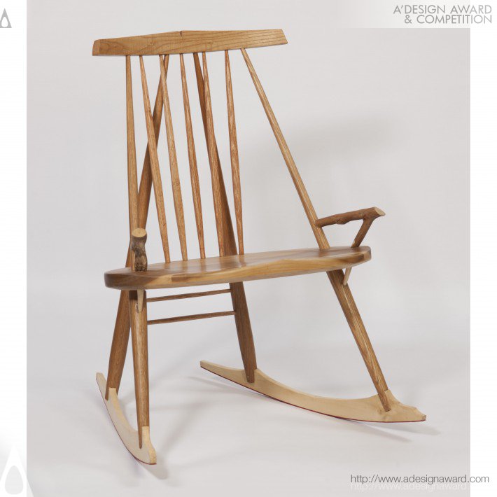 Letter Back Rocker Rocking Chair by Stoel Burrowes