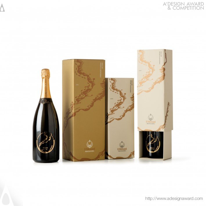 Il Mosnel Qde 2012 Sparkling Wine Label and Pack by Laura Ferrario